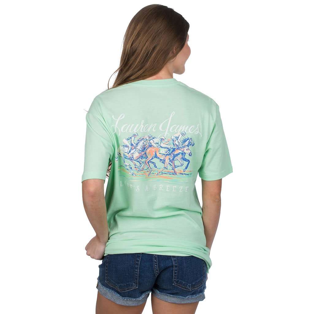 Life's A Breeze Tee in Green Ash by Lauren James - Country Club Prep