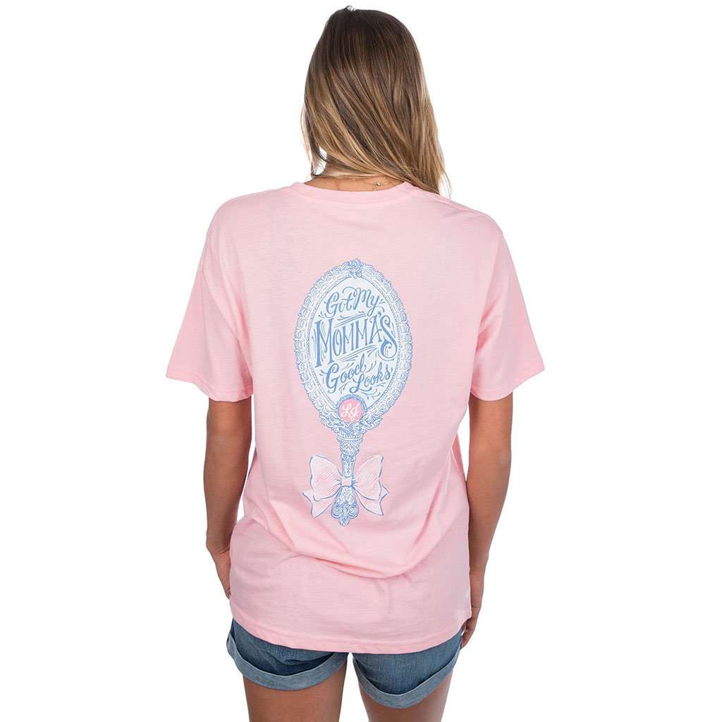 Momma's Good Looks Tee in Cotton Candy Pink by Lauren James - Country Club Prep