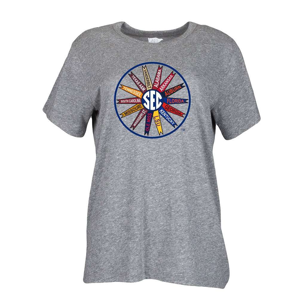 SEC Pinwheel Tee in Grey by Lauren James - Country Club Prep