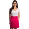 Solid Scalloped Seersucker Skirt in Raspberry by Lauren James - Country Club Prep