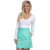 Solid Scalloped Seersucker Skirt in Seafoam by Lauren James - Country Club Prep