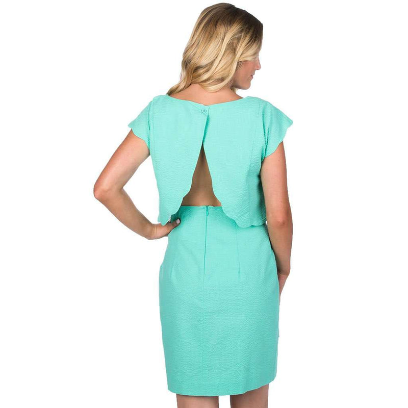 Sullivan Solid Seersucker Dress in Seafoam by Lauren James - Country Club Prep