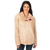 Arkansas Linden Sherpa Pullover in Sand by Lauren James - Country Club Prep