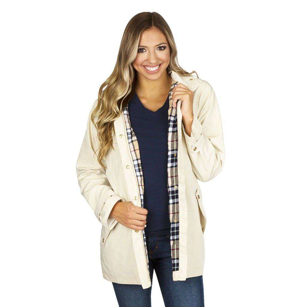 Beckett Trench Coat in Khaki by Lauren James - Country Club Prep