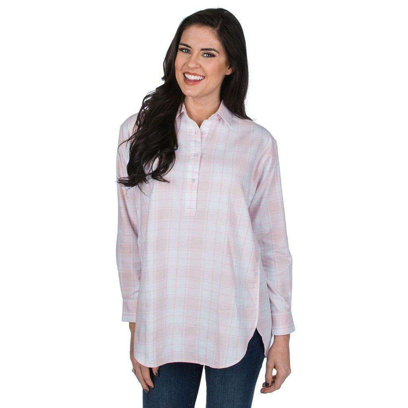 Carter Boyfriend Tunic in Blush by Lauren James - Country Club Prep