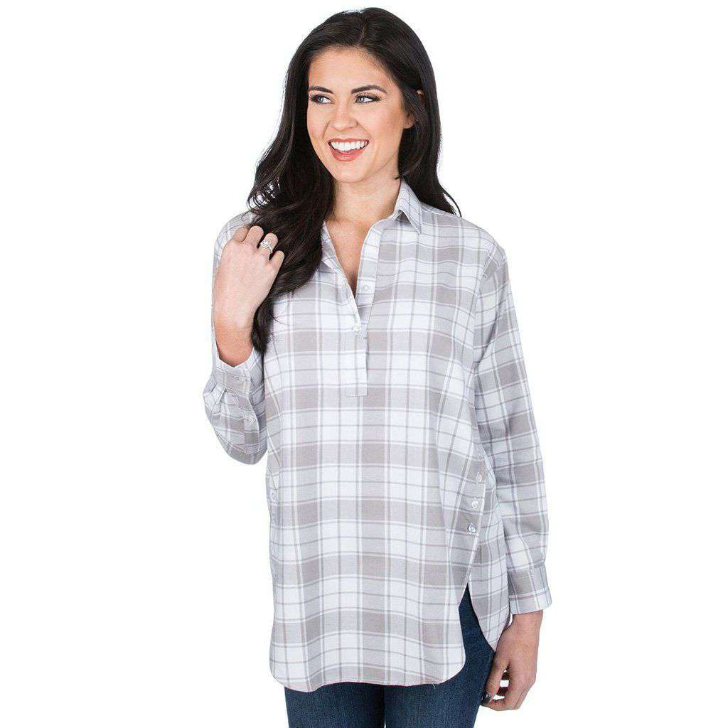 Carter Boyfriend Tunic in Shadow by Lauren James - Country Club Prep