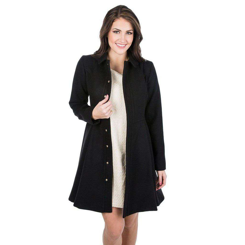 Chloe Coat in Black by Lauren James - Country Club Prep