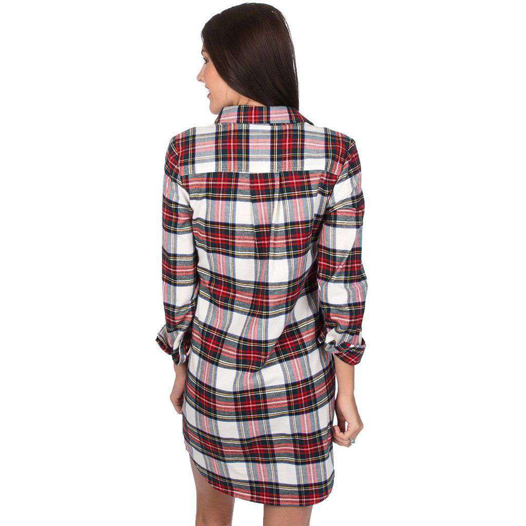 Dakota Plaid Dress in Ivory by Lauren James - Country Club Prep