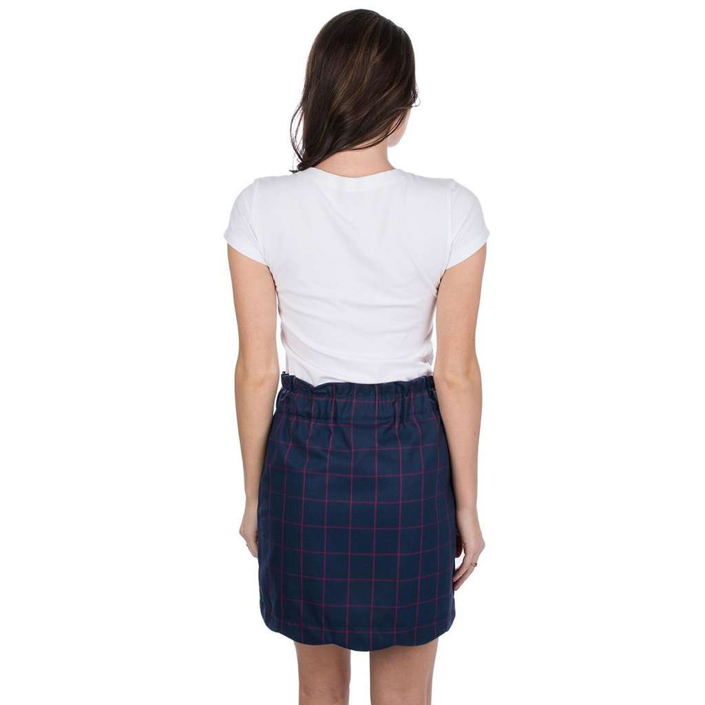 Flannel Scallop Skirt in Navy by Lauren James - Country Club Prep