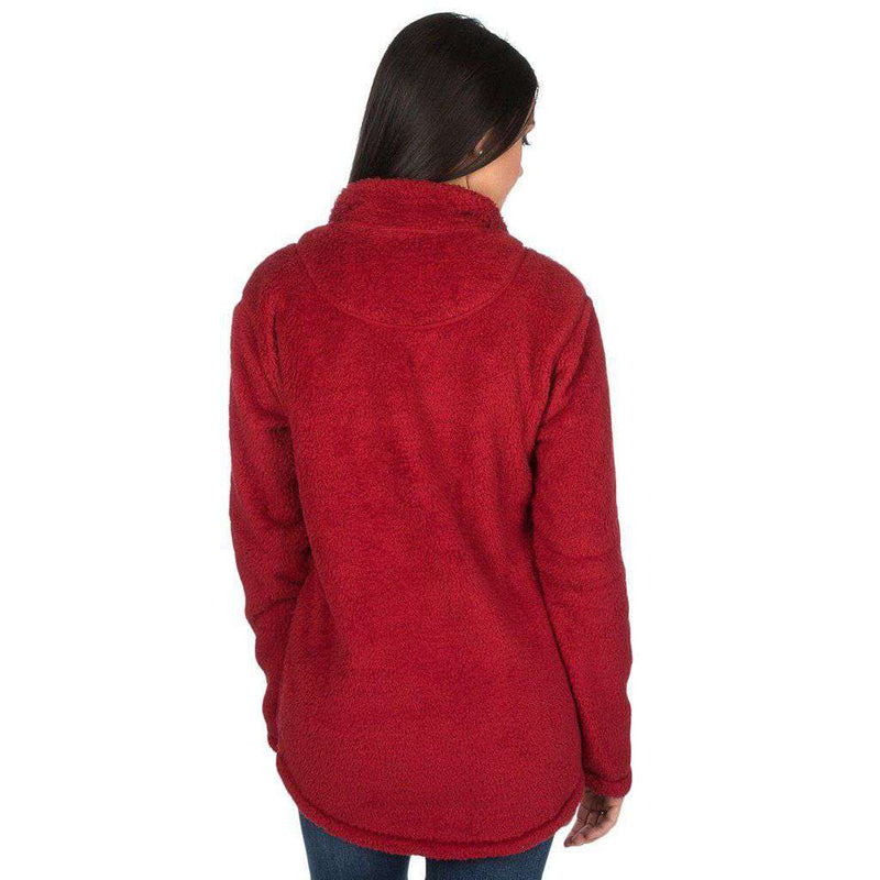 Florida State Linden Sherpa Pullover in Crimson by Lauren James - Country Club Prep