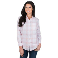 Hayden Boyfriend Flannel in Blush by Lauren James - Country Club Prep