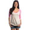 Heathered Baseball Tee in LJ Pink by Lauren James - Country Club Prep