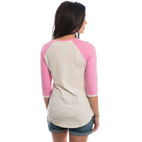 Heathered Baseball Tee in LJ Pink by Lauren James - Country Club Prep