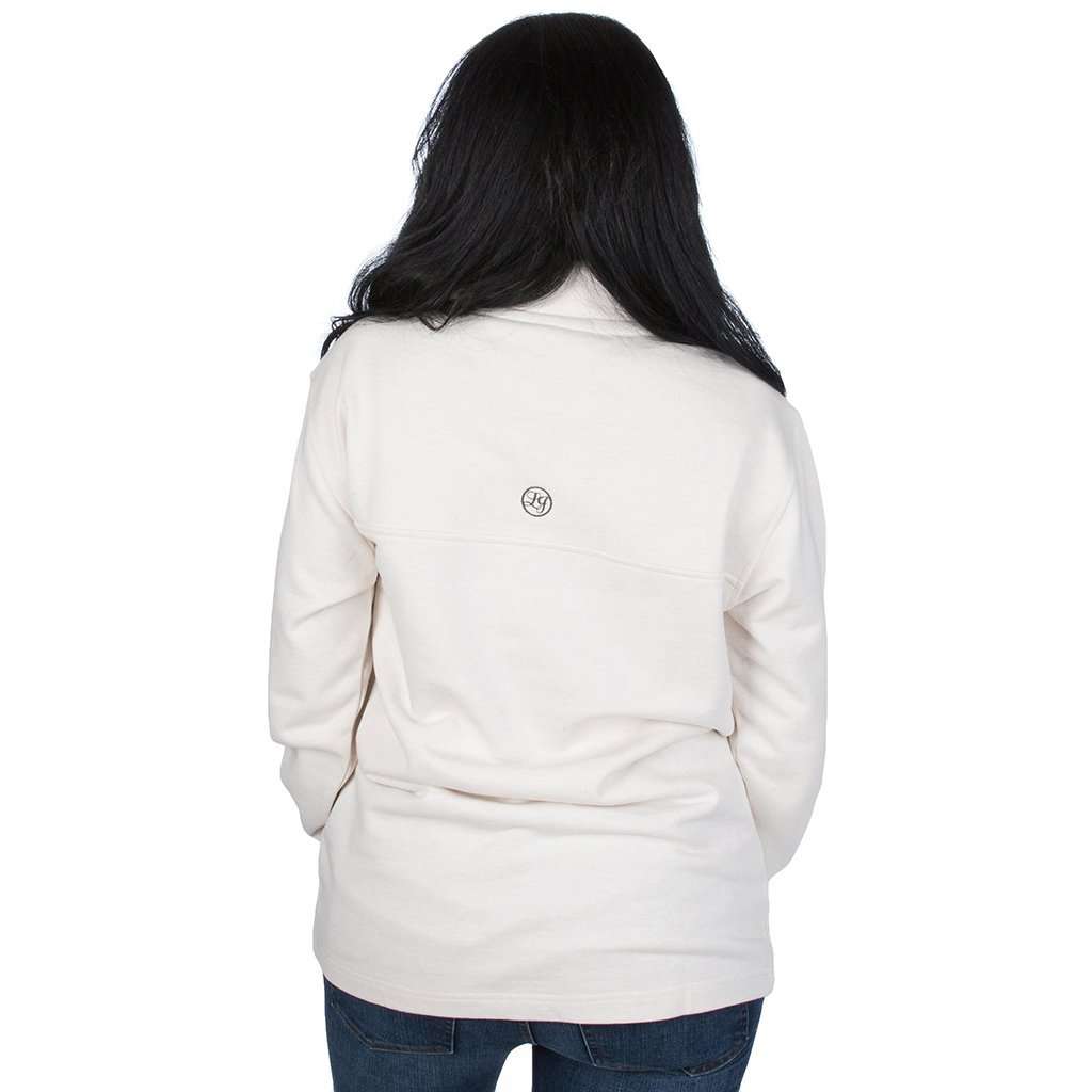 Heathered Whitacre Pullover in Ivory by Lauren James - Country Club Prep