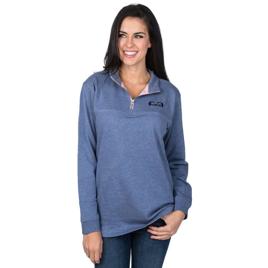 Heathered Whitacre Pullover in Polar Blue by Lauren James - Country Club Prep