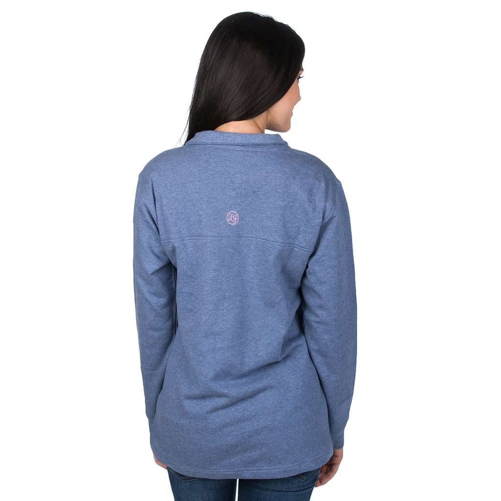 Heathered Whitacre Pullover in Polar Blue by Lauren James - Country Club Prep