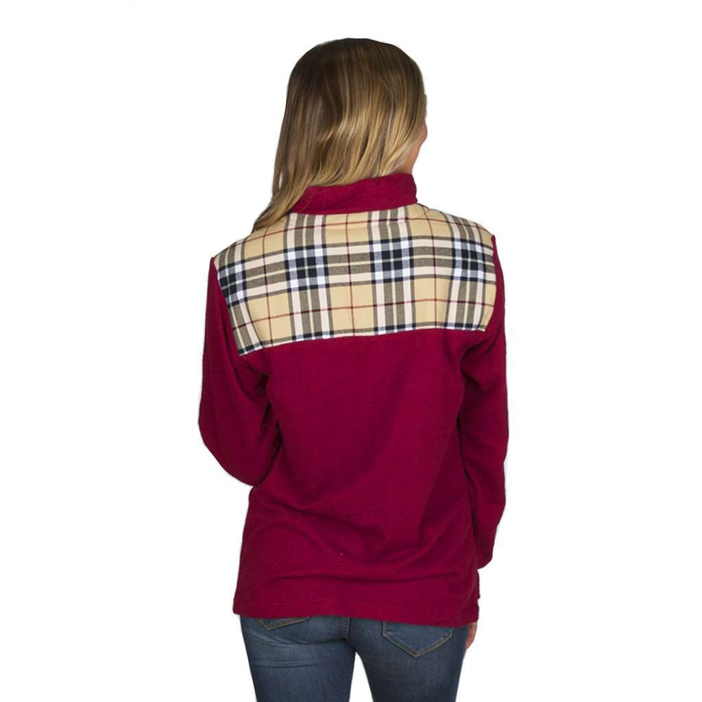 Hudson Pullover in Cranberry by Lauren James - Country Club Prep