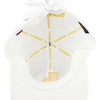 Louisiana Seersucker Hat in White with Yellow by Lauren James - Country Club Prep