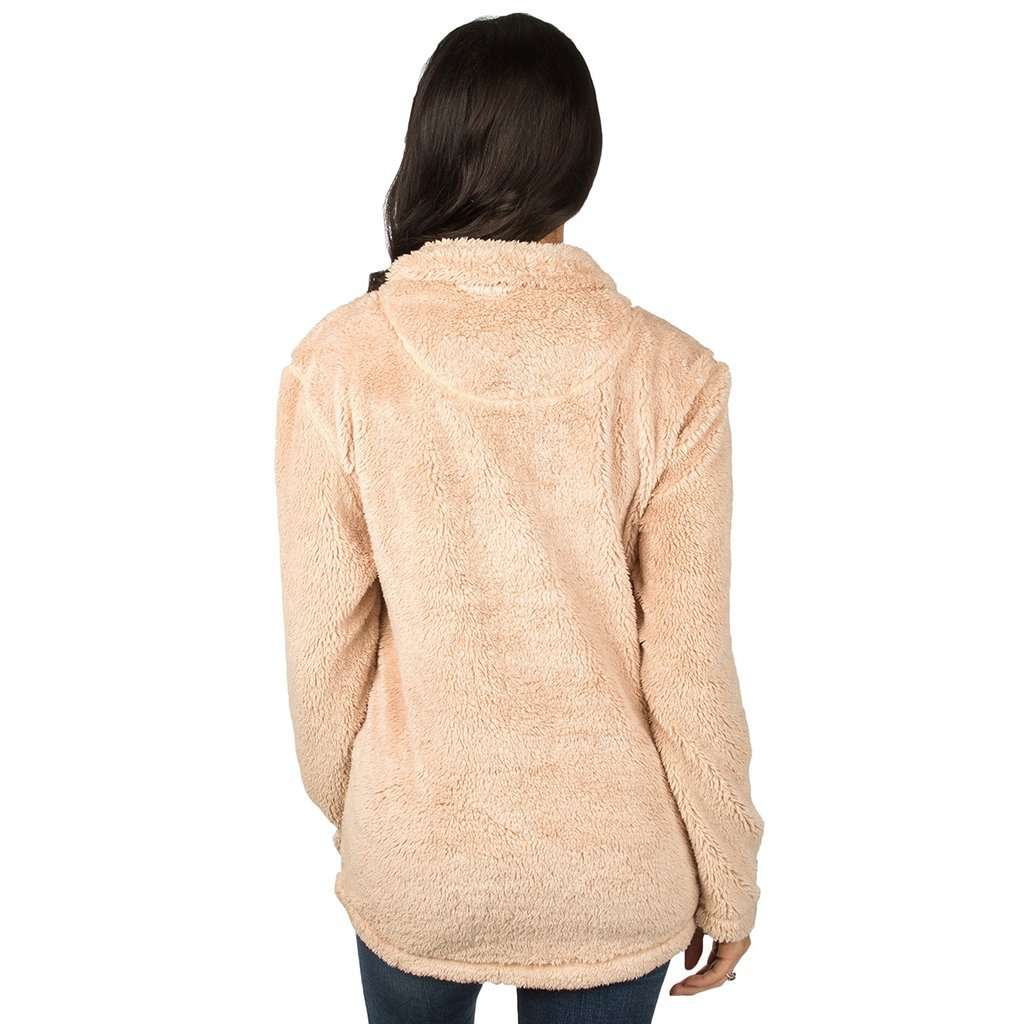 LSU Linden Sherpa Pullover in Sand by Lauren James - Country Club Prep