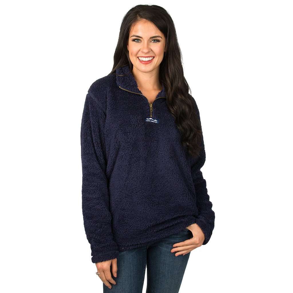 Linden Sherpa Pullover in Navy by Lauren James - Country Club Prep