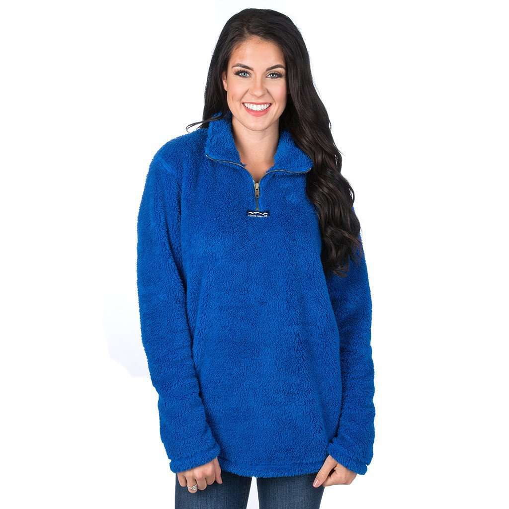 Linden Sherpa Pullover in Royal by Lauren James - Country Club Prep