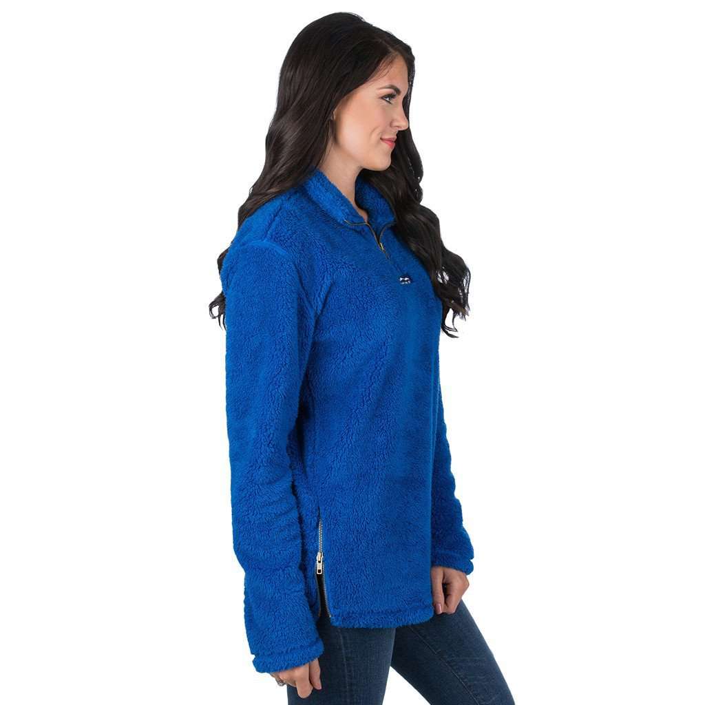 Royal blue sherpa pullover 2025