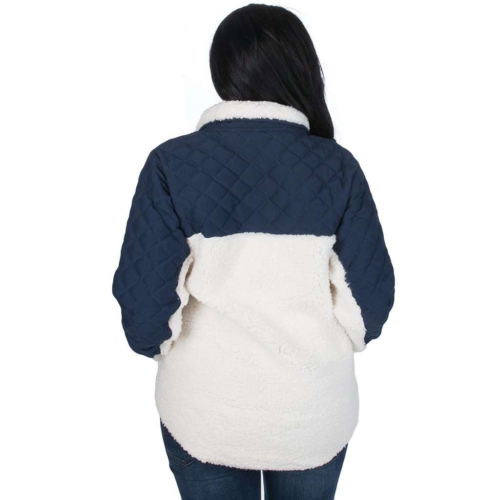 Logan Quilted Pullover in Sailor Navy by Lauren James - Country Club Prep