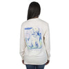 Peony Puppy Long Sleeve Tee in Ivory by Lauren James - Country Club Prep