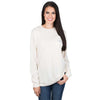 Peony Puppy Long Sleeve Tee in Ivory by Lauren James - Country Club Prep