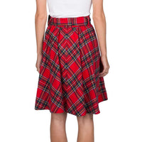 Plaid Circle Skirt in Red by Lauren James - Country Club Prep