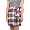 Plaid Wrap Skirt in Ivory by Lauren James - Country Club Prep