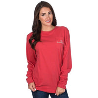 Riverside Long Sleeve Tee in Burnt Red by Lauren James - Country Club Prep