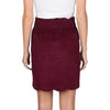 Scallop Velvet Skirt in Cranberry by Lauren James - Country Club Prep