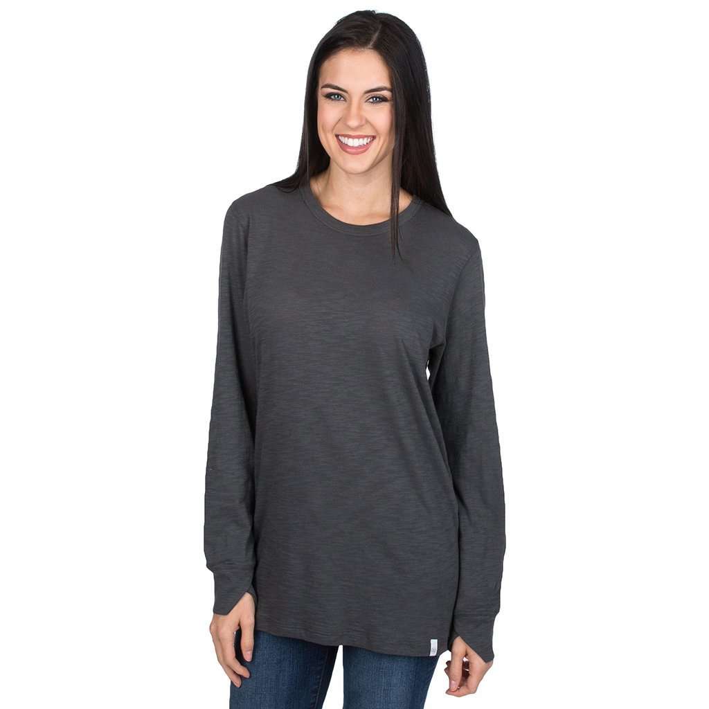 Slouchy Tee in Charcoal by Lauren James - Country Club Prep