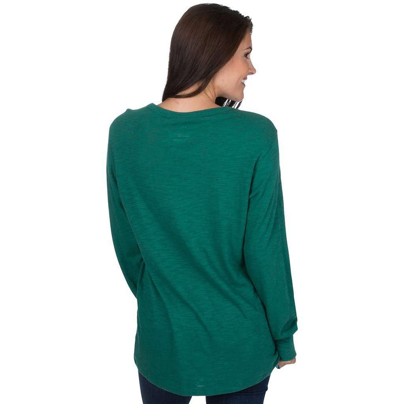 Slouchy Tee in Green by Lauren James - Country Club Prep