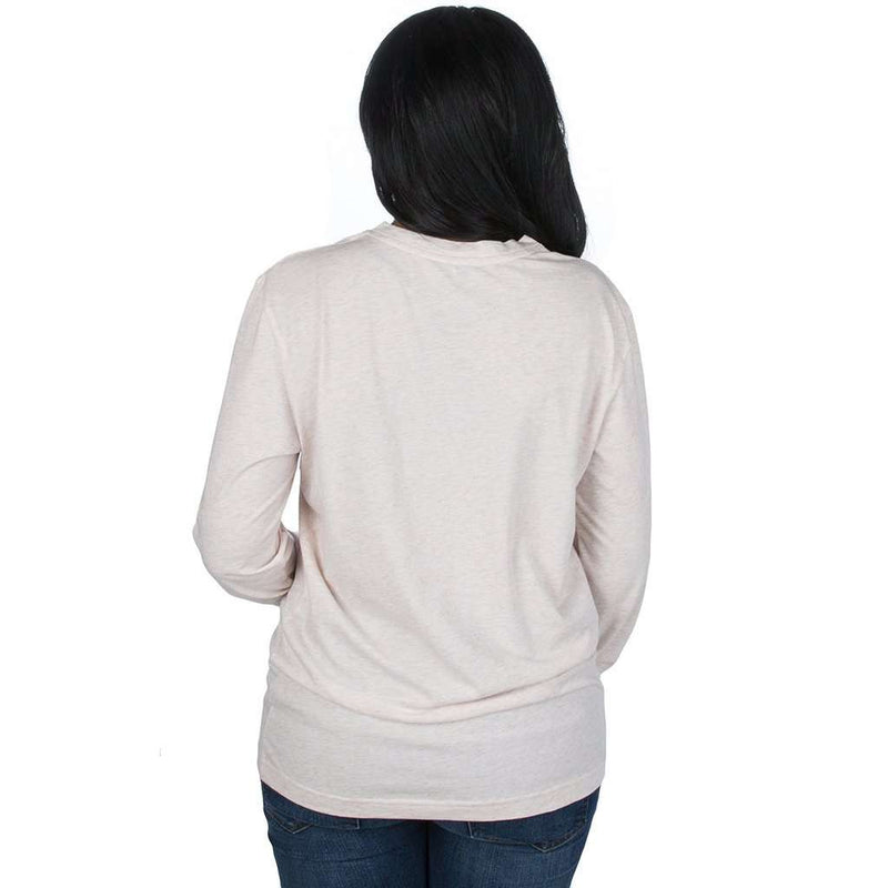 The Boyfriend Long Sleeve Tee in Ivory by Lauren James - Country Club Prep