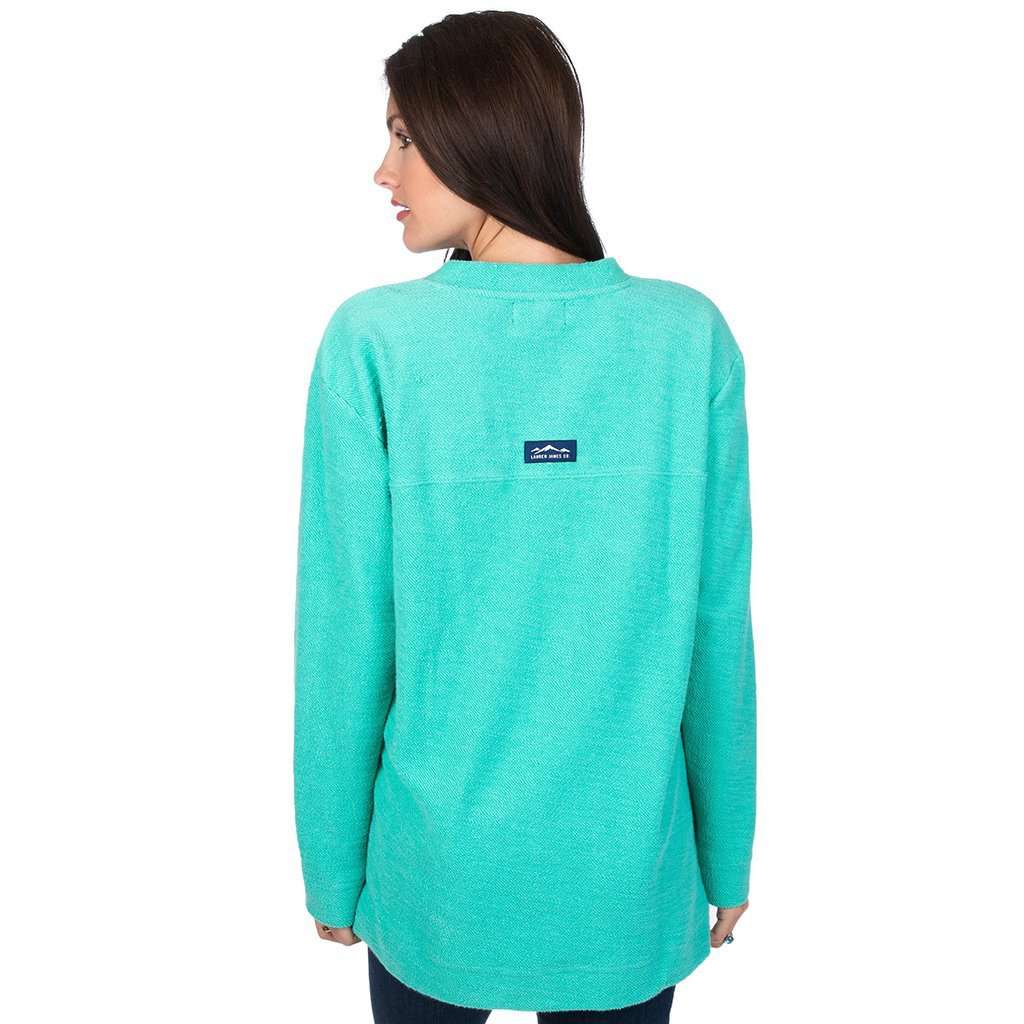 The Shaggy V-Neck Sweatshirt in Seafoam by Lauren James - Country Club Prep