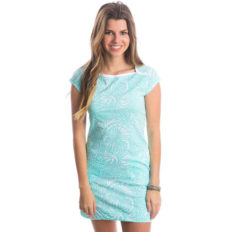 The Skyler Dress in Ocean Palm by Lauren James - Country Club Prep