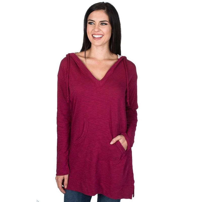 Zoey Tunic in Cranberry by Lauren James - Country Club Prep