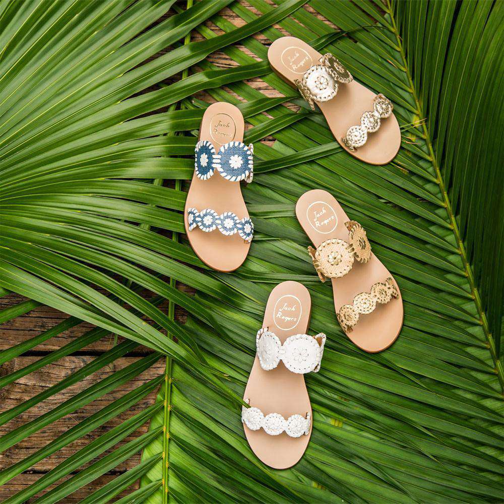 Lauren Sandal in Platinum by Jack Rogers - Country Club Prep