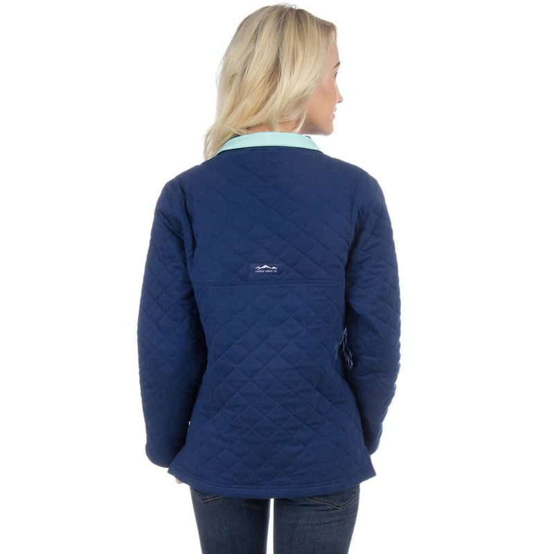 The Lawson Quilted Pullover in Estate Blue by Lauren James - Country Club Prep