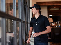 Top-Shelf Players Shirt in Black by Criquet - Country Club Prep