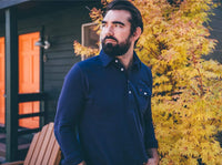 Long Sleeve Players Shirt in Peacoat Navy by Criquet - Country Club Prep