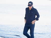 Long Sleeve Players Shirt in Peacoat Navy by Criquet - Country Club Prep