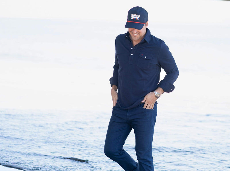 Long Sleeve Players Shirt in Peacoat Navy by Criquet - Country Club Prep