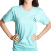 Nautical Flag Tee Shirt in Light Aqua by Anchored Style - Country Club Prep