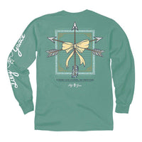 Arrows Long Sleeve Tee in Light Green by Lily Grace - Country Club Prep