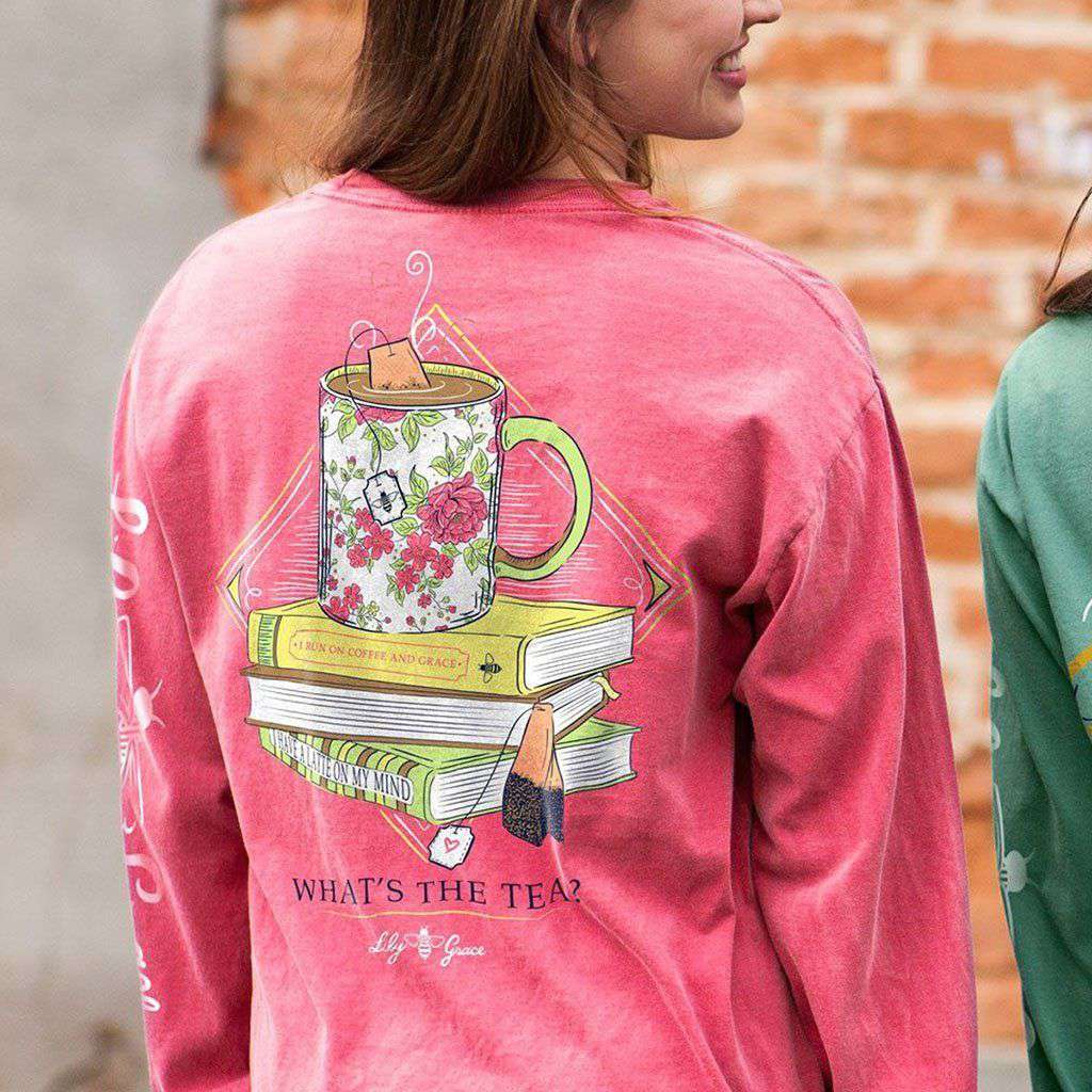 Drop It Like It's Hot Long Sleeve Tee in Crunchberry by Lily Grace - Country Club Prep
