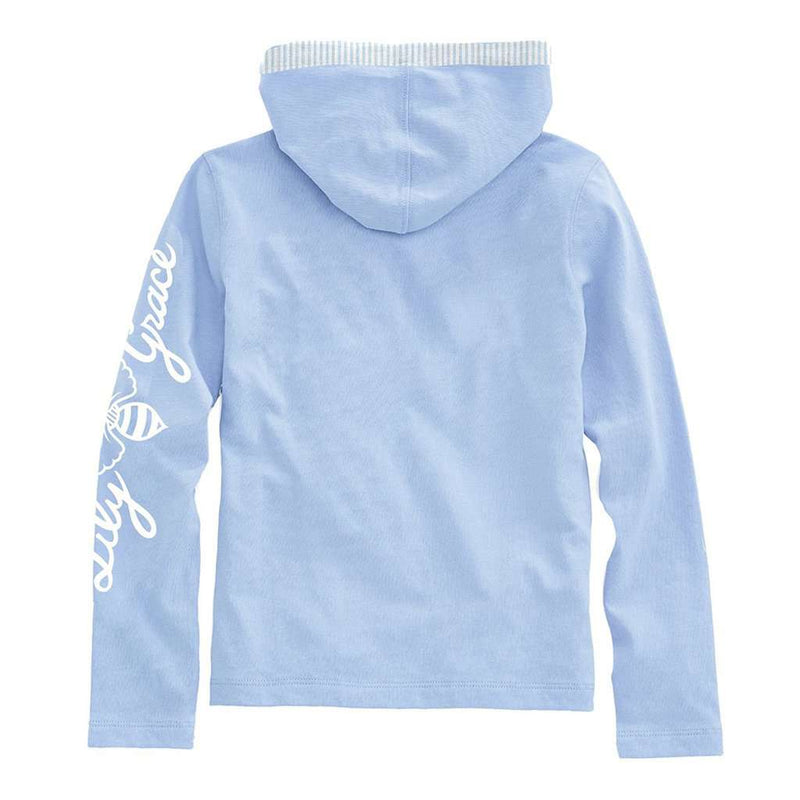 Junior Hoodie Tee in Chambray by Lily Grace - Country Club Prep