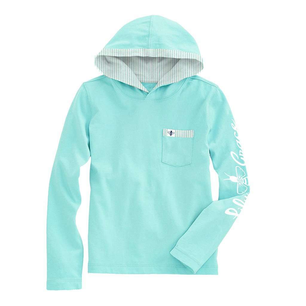 Junior Hoodie Tee in Island Reef by Lily Grace - Country Club Prep